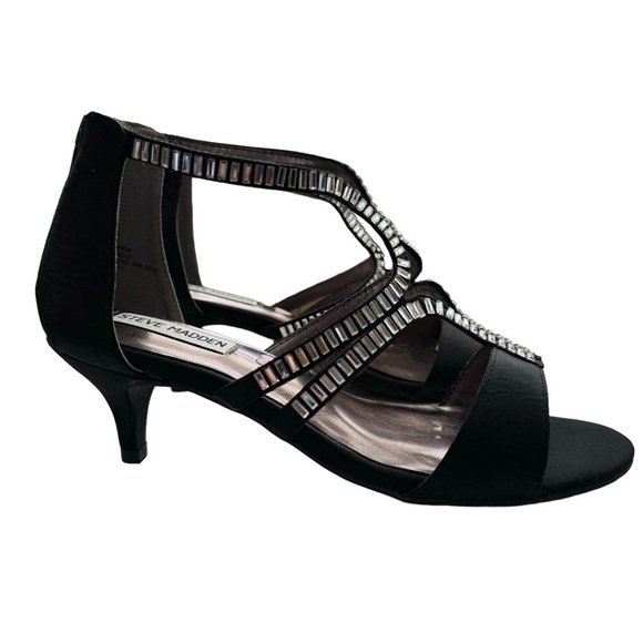 Steve Madden Black Heels with Accents Big Girls Size 4.5 - Picture 7 of 14